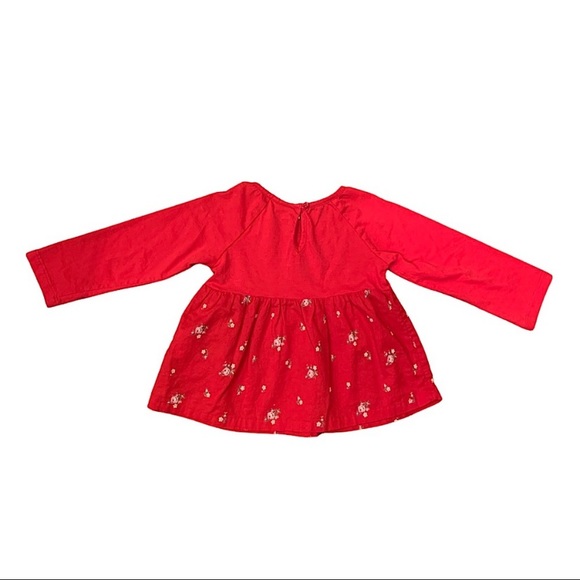 Gap red floral peplum blouse Size:2T - Picture 3 of 6